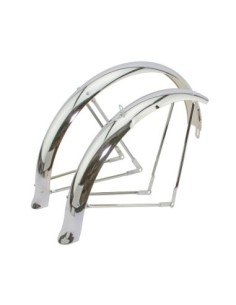 26 Limo Flared Standard Balloon Fender Set Chrome.